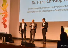 Die Veranstalter bei der Eröffnungsrede: Kaasten Reh, Dr. Hans-Christoph Behr und David Hintzen.